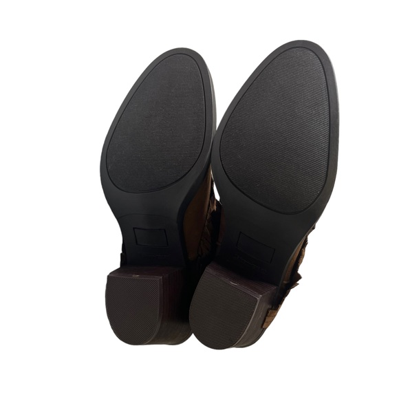 Mudd Cognac Ankle Booties| Chunky Heel Boots Women’s 9 - Picture 6 of 6